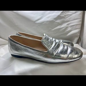 Stuart Weitzman silver loafer
